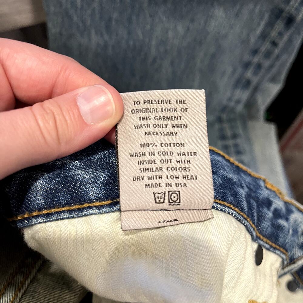 Axels Premium Denim Jeans Mens 33x34 Tag *31x29 Actual Sz Fade Selvedge Vail - Picture 14 of 15